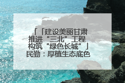 「建设美丽甘肃 推进“三北”工程 构筑“绿色长城”」民勤：厚植生态底色 筑牢绿色屏障