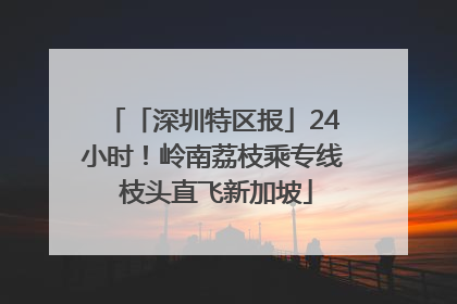 「深圳特区报」24小时！岭南荔枝乘专线 枝头直飞新加坡