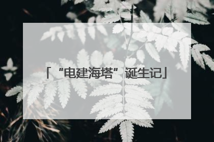“电建海塔”诞生记
