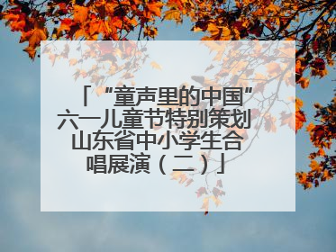 “童声里的中国”六一儿童节特别策划 山东省中小学生合唱展演（二）