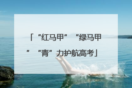 “红马甲”“绿马甲”“青”力护航高考