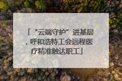 “云端守护”进基层，呼和浩特工会远程医疗精准触达职工