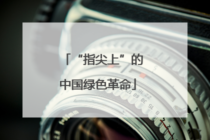 “指尖上”的中国绿色革命