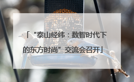 “泰山经纬：数智时代下的东方时尚”交流会召开