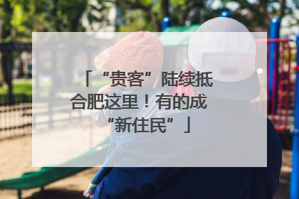“贵客”陆续抵合肥这里！有的成“新住民”