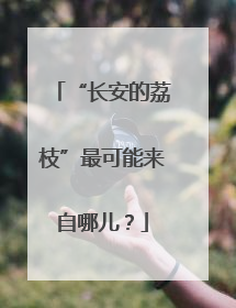 “长安的荔枝”最可能来自哪儿？
