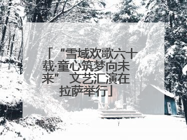 “雪域欢歌六十载·童心筑梦向未来” 文艺汇演在拉萨举行
