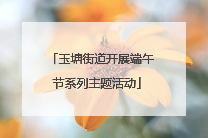 玉塘街道开展端午节系列主题活动