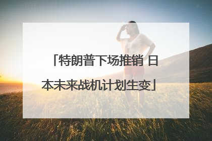 特朗普下场推销 日本未来战机计划生变