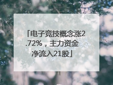 电子竞技概念涨2.72%，主力资金净流入21股