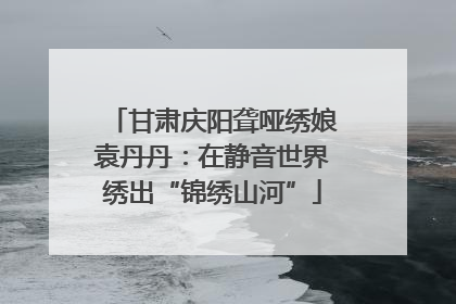 甘肃庆阳聋哑绣娘袁丹丹:在静音世界绣出“锦绣山河”