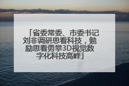 省委常委、市委书记刘非调研思看科技，勉励思看勇攀3D视觉数字化科技高峰