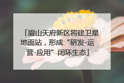 眉山天府新区将建卫星地面站，形成“研发-运营-应用”闭环生态