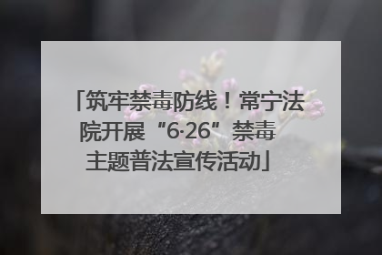 筑牢禁毒防线！常宁法院开展“6·26”禁毒主题普法宣传活动