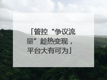 管控“争议流量”趁热变现，平台大有可为