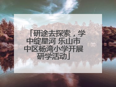 研途去探索，学中绽星河 乐山市中区杨湾小学开展研学活动