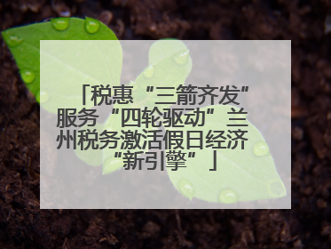 税惠“三箭齐发”服务“四轮驱动”兰州税务激活假日经济“新引擎”
