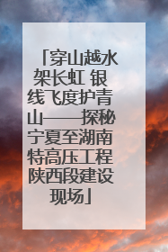 穿山越水架长虹 银线飞度护青山——探秘宁夏至湖南特高压工程陕西段建设现场