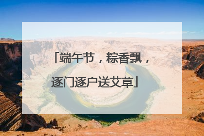 端午节，粽香飘，逐门逐户送艾草