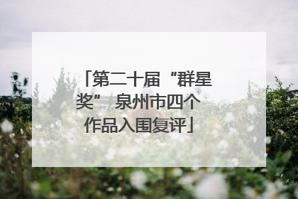 第二十届“群星奖” 泉州市四个作品入围复评
