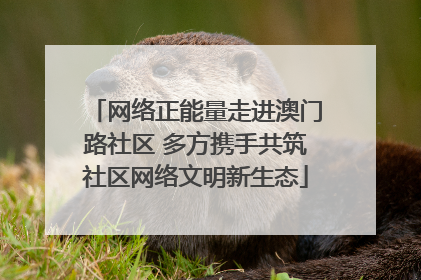 网络正能量走进澳门路社区 多方携手共筑社区网络文明新生态