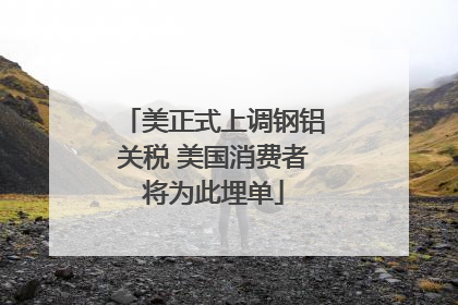 美正式上调钢铝关税 美国消费者将为此埋单