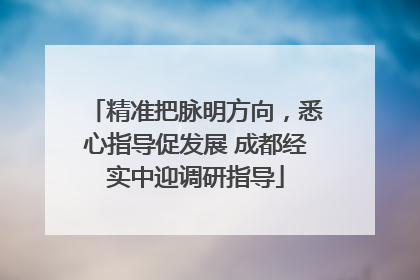 精准把脉明方向，悉心指导促发展 成都经实中迎调研指导