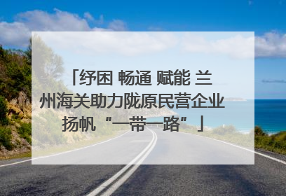 纾困 畅通 赋能 兰州海关助力陇原民营企业扬帆“一带一路”