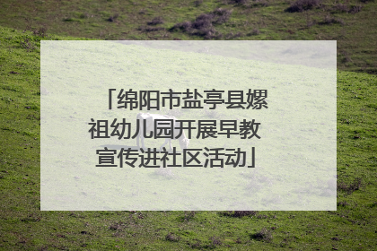 绵阳市盐亭县嫘祖幼儿园开展早教宣传进社区活动