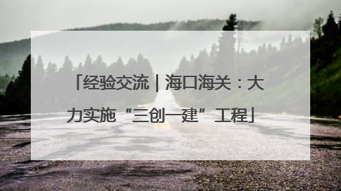 经验交流｜海口海关：大力实施“三创一建”工程