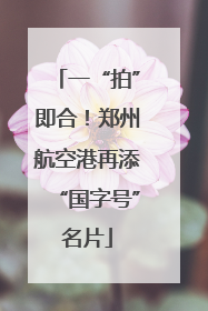 一“拍”即合！郑州航空港再添“国字号”名片