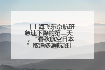 上海飞东京航班急速下降的第二天，“春秋航空日本”取消多趟航班