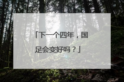 下一个四年，国足会变好吗？