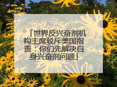 世界反兴奋剂机构主席驳斥美国指责：你们先解决自身兴奋剂问题