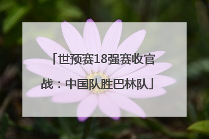 世预赛18强赛收官战：中国队胜巴林队