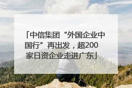 中信集团“外国企业中国行”再出发，超200家日资企业走进广东
