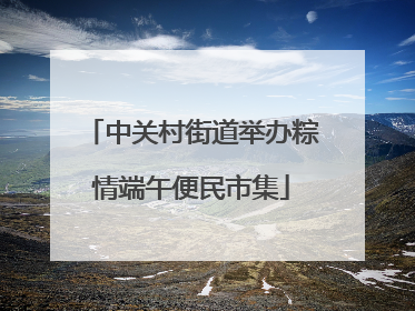 中关村街道举办粽情端午便民市集