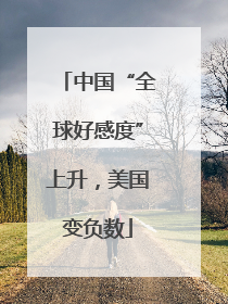 中国“全球好感度”上升，美国变负数