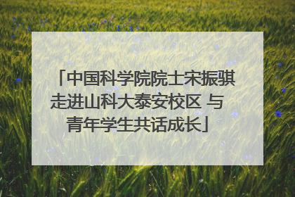 中国科学院院士宋振骐走进山科大泰安校区 与青年学生共话成长