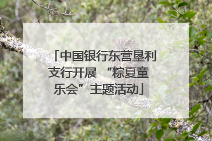 中国银行东营垦利支行开展 “粽夏童乐会”主题活动