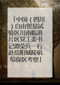 中国(四川)自由贸易试验区川南临港片区党工委书记谭荣兵一行赴岳阳城陵矶综保区考察
