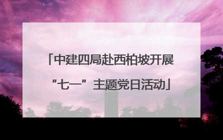 中建四局赴西柏坡开展“七一”主题党日活动