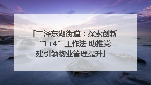 丰泽东湖街道：探索创新“1+4”工作法 助推党建引领物业管理提升