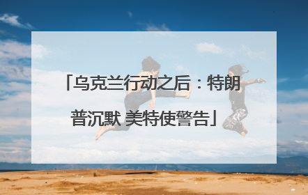 乌克兰行动之后：特朗普沉默 美特使警告