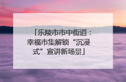 乐陵市市中街道：幸福市集解锁“沉浸式”宣讲新场景