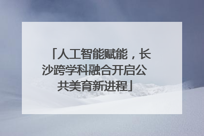 人工智能赋能，长沙跨学科融合开启公共美育新进程