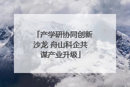 产学研协同创新沙龙 舟山科企共谋产业升级