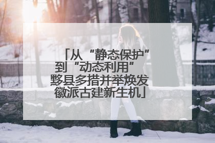 从“静态保护”到“动态利用” 黟县多措并举焕发徽派古建新生机