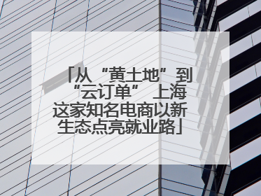 从“黄土地”到“云订单” 上海这家知名电商以新生态点亮就业路