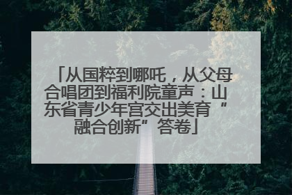 从国粹到哪吒，从父母合唱团到福利院童声：山东省青少年宫交出美育“融合创新”答卷